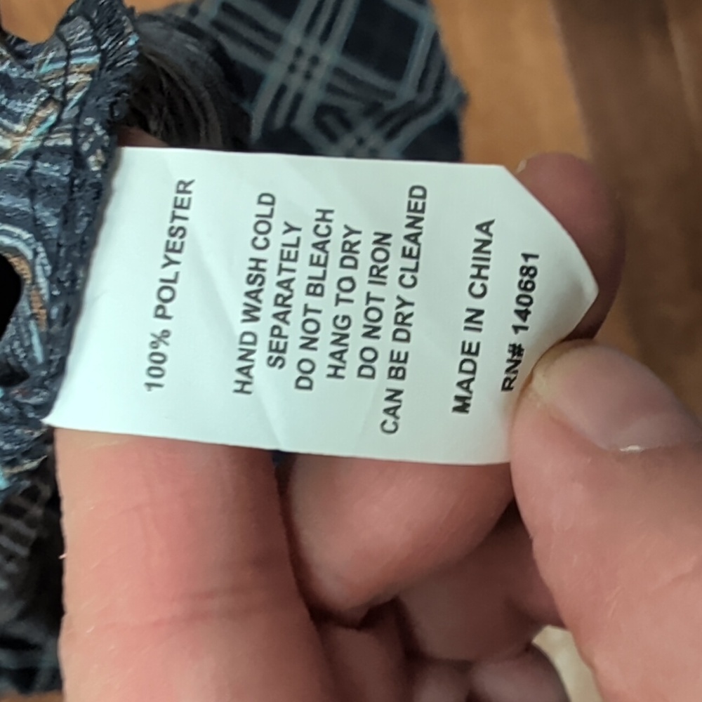 Unique Vintage Keyhole Front Tie Blue Plaid Midi Dress - Picture 7 of 7